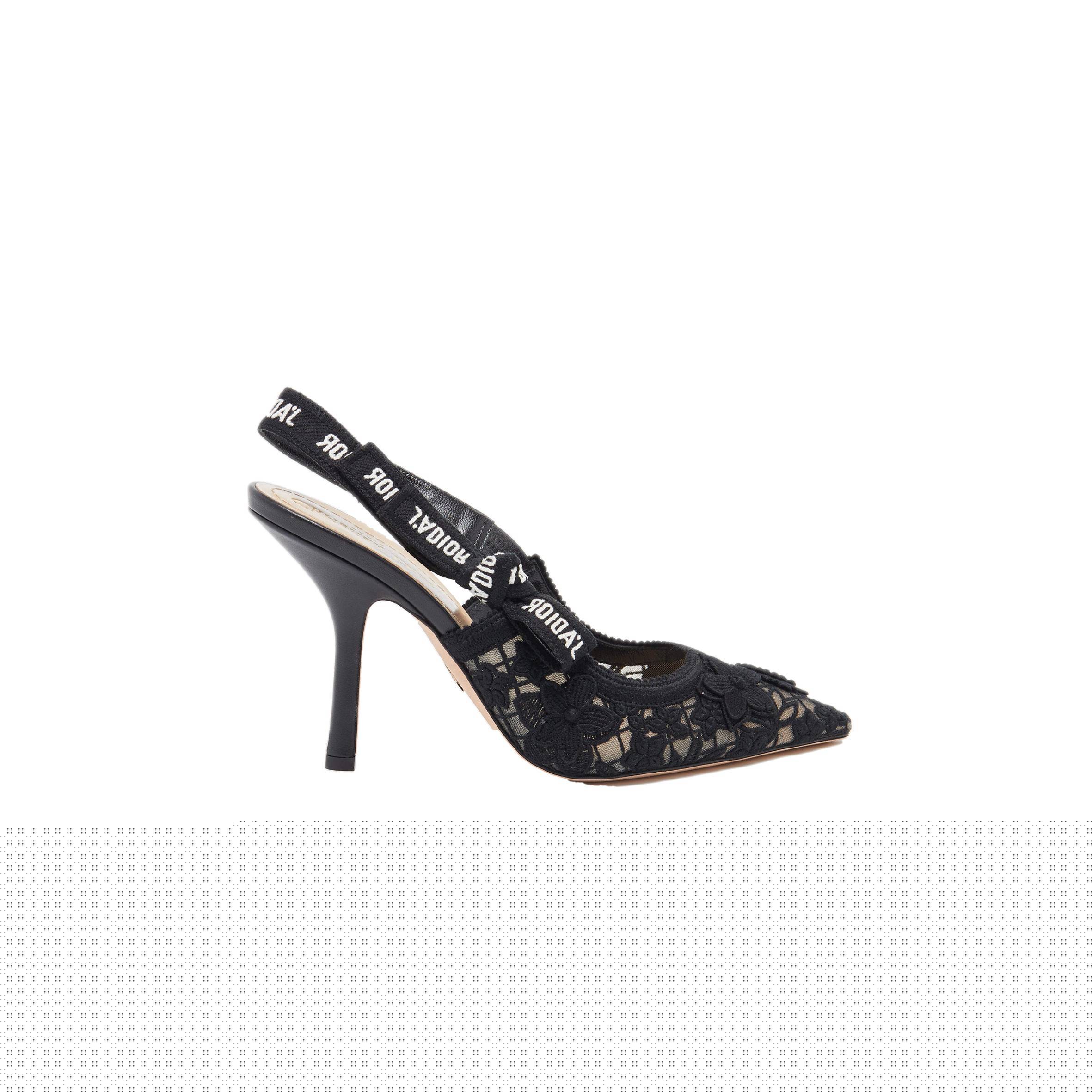 D*or black floral lace j''aD*or pointed toe slingback pumps kcv039bye900
